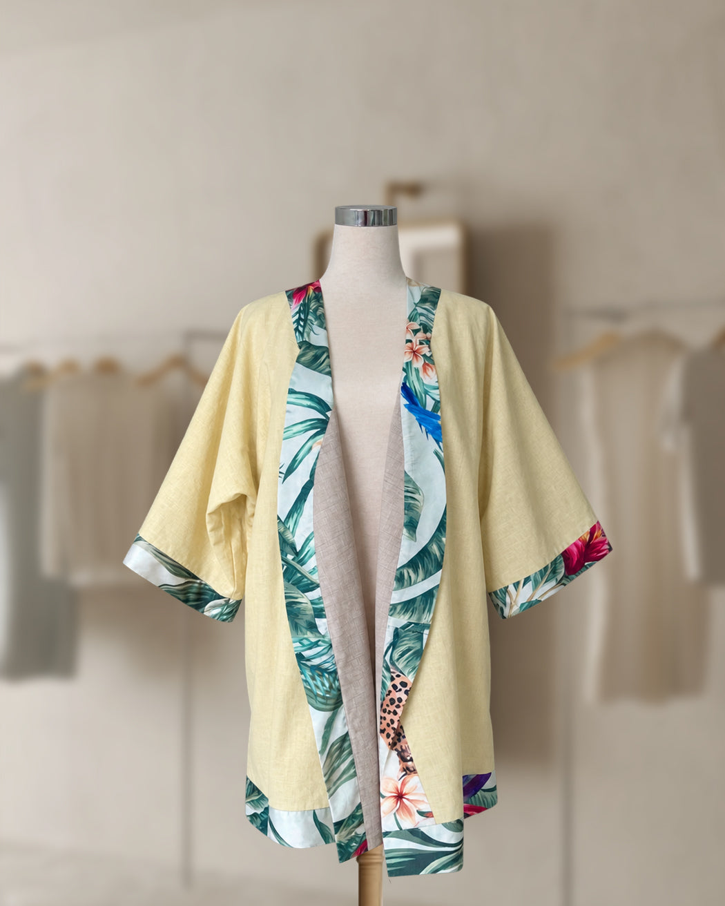 Reversible Linen Kimono